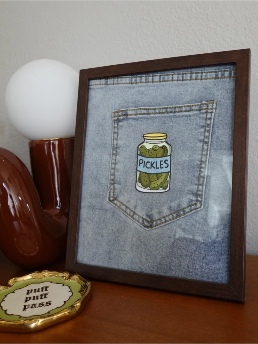 Pickles Jar Wall Art - Framed Home Wall Decor
